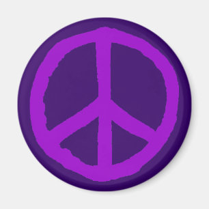 Rough Peace Symbol - Shades of Lila Magnet