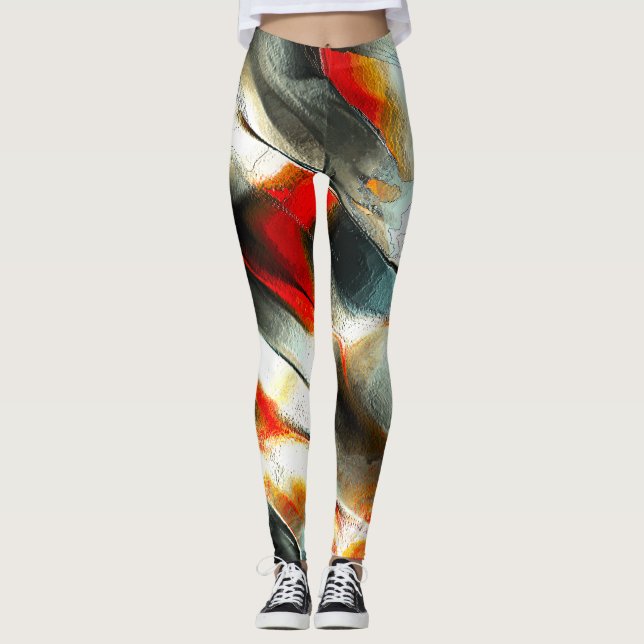 Rough silbernes rock over brennen ember, intensitä leggings (Vorderseite)