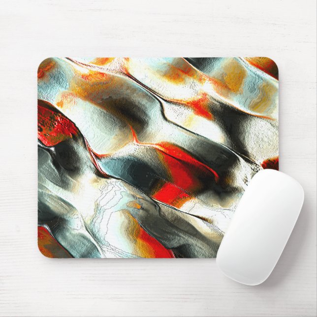 Rough silbernes rock over brennen ember, intensitä mousepad (Mit Mouse)