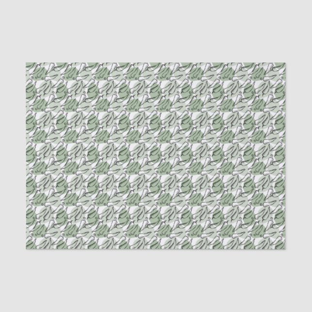 Rough Sketch Chile Paprikaschoten auf Green Seidenpapier (Vorderseite)