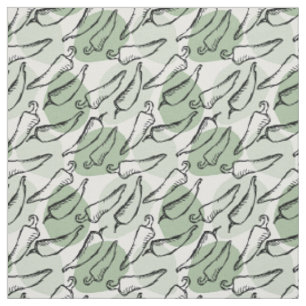 Rough Sketch Chile Paprikaschoten auf Green Stoff