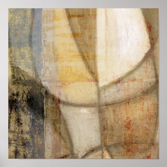 Rough Textured Earth Tone Painting Poster (Vorne)