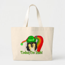 Rough Tri Collie Saint Patricks Jumbo Stoffbeutel