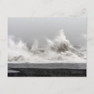 Rough Winter Storm Ocean Postkarte