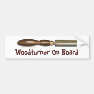 Roughing Hohlmeißel Woodturner an Bord des Autoaufkleber