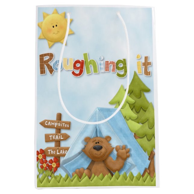 Roughing l'ours de camping et sac de cadeau de (Devant)