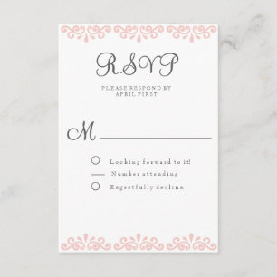 Rougissent carte élégante et romantique de