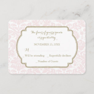 Rougissent la carte de mariage bronzage rose de la