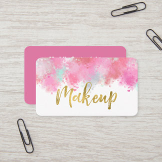 Rougissent le carte de visite de maquillage écrasé