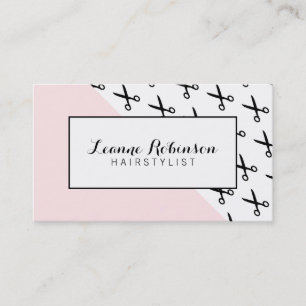 Rougissent le carte de visite rose de styliste en