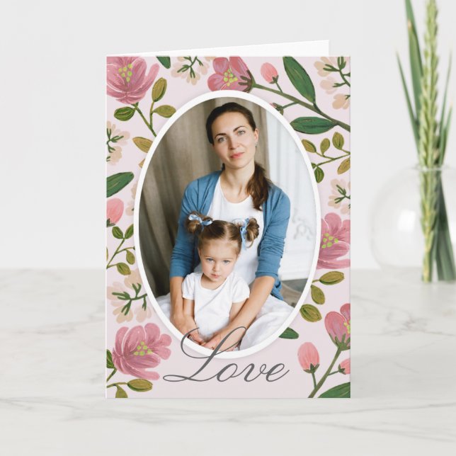 Rougissent le carte photo de bouquet (Devant)