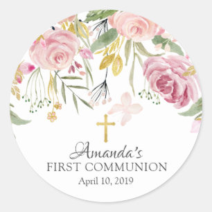 Rougissent le premier autocollant floral rose de