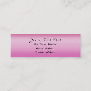 Rougissent le profil rose et le carte de visite