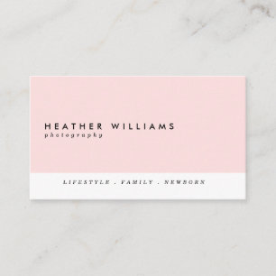 Rougissent les cartes de visite minimalistes roses