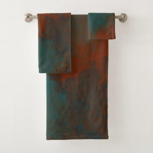 Rouille et marbre Turquoise abstrait