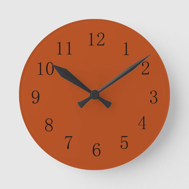 Rouille Rouge Terre Tone Cuisine Mur Horloge (Recto)