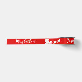 Rouleau à ruban en satin de Noël personnalisé