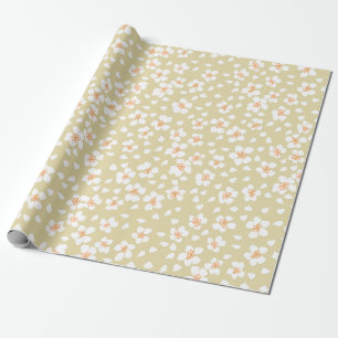 Rouleau de papier d'emballage cadeau floral
