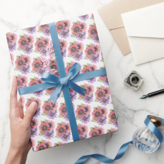 Rouleau de papier d'emballage cadeau - Tournesols