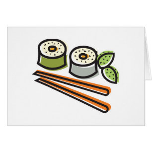 rouleaux de sushi et baguettes
