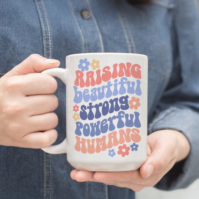 Rouler Forte Belle Puissante Enfants Maman Mug (Créateur téléchargé)