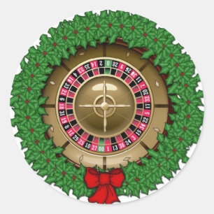 Roulette-Rad, Kranz Runder Aufkleber
