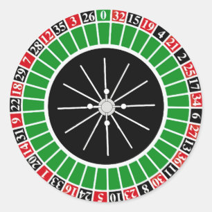 ROULETTE-RAD RUNDER AUFKLEBER