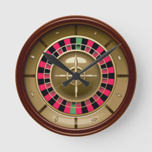 Roulette-Rad-Wanduhr (ohne Zahlen) Runde Wanduhr