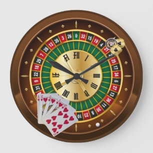 roulette roue et carte horloge murale