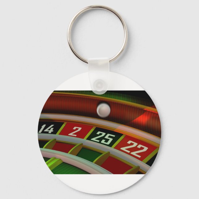 Roulette Rulette Casino Spiel Schlüsselanhänger (Vorderseite)