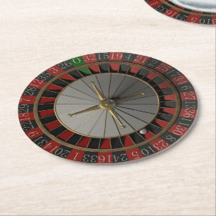 Roulette Runder Pappuntersetzer