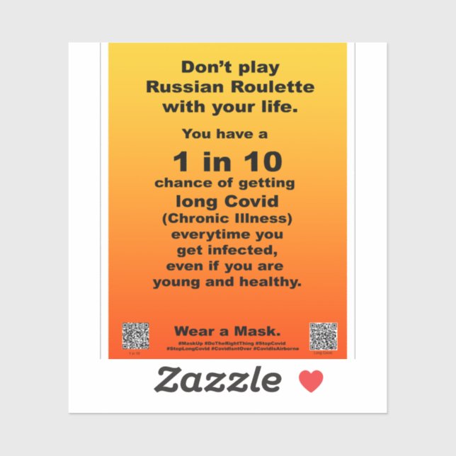 Roulette Rusona 1 sur 10 long autocollant vinyle C (Feuille)