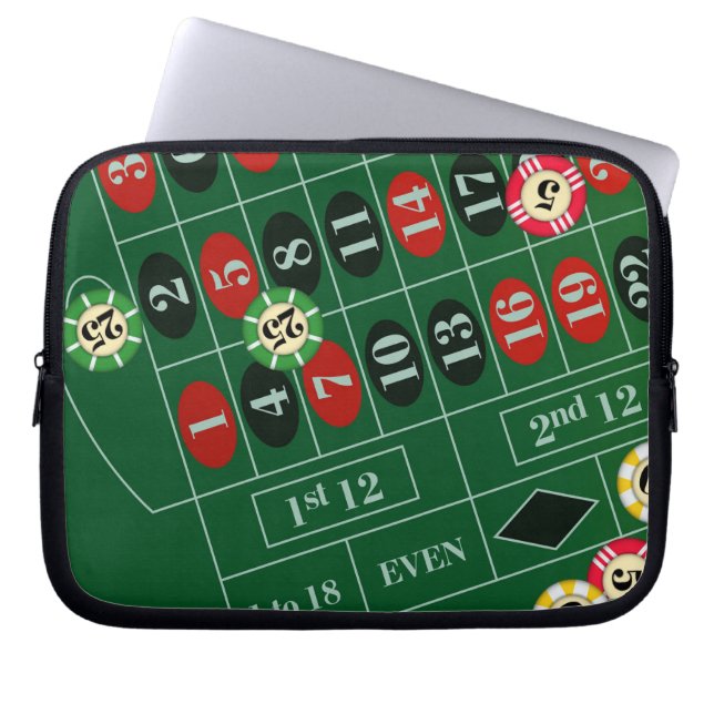 Roulette Table Laptop Sleeve (Vorderseite)