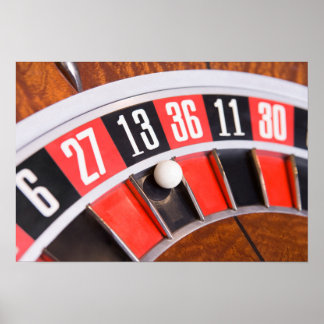 Roulette Wheel Closeup Poster