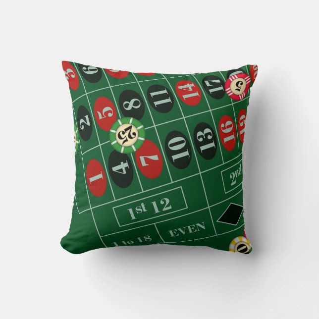 Roulette Wheel Custom Pillow Kissen (Vorderseite)