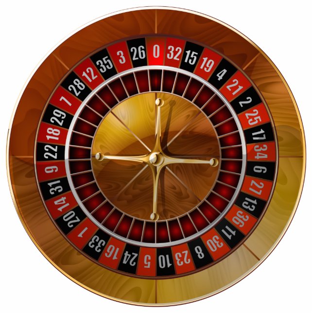 Roulette Wheel Freistehende Fotoskulptur (Vorne)
