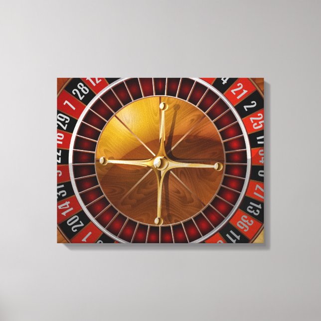 Roulette Wheel Leinwanddruck (Vorderseite)
