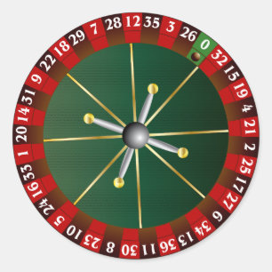 Roulette Wheel Runder Aufkleber