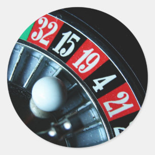 Roulette Wheel Runder Aufkleber