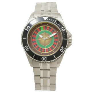 Roulette Wheel Stainless Steel Watch Armbanduhr
