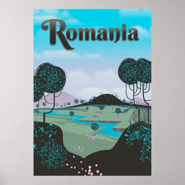 Roumanie Vintage affiche de voyage (Devant)