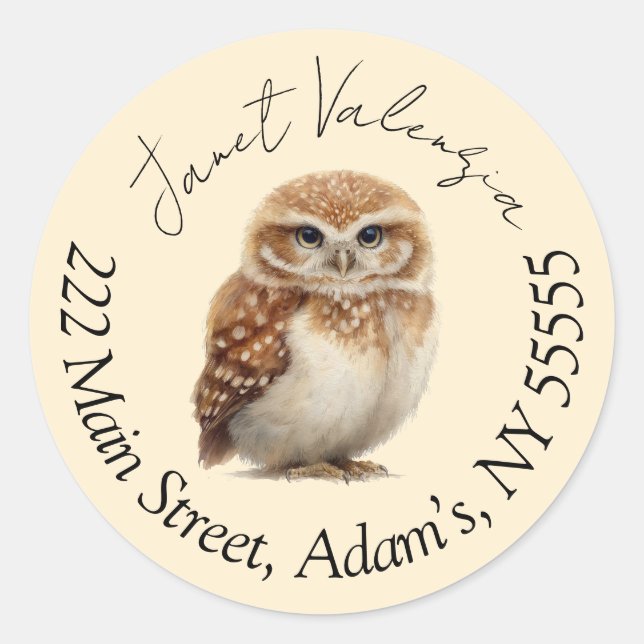 Round address labels runder aufkleber (Vorderseite)