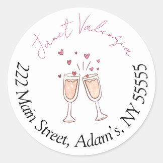 Round address labels runder aufkleber