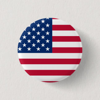 Round American Flag Button