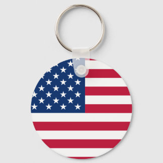 Round American Flag Schlüsselanhänger