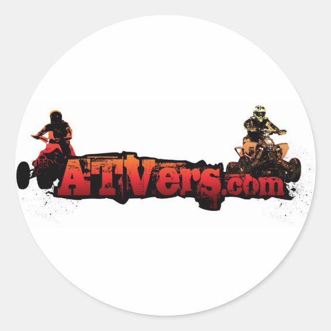 Round ATVers.com Stickers (Vorderseite)