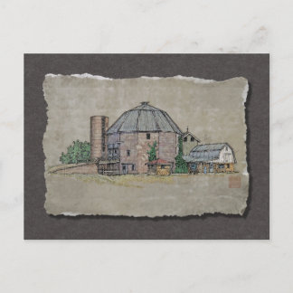 Round Barn Postkarte