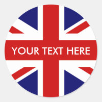 Round British Union Jack Aufkleber | UMSCHLAG AUFK
