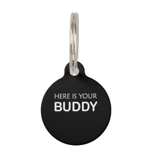 Round Buddy Pet ID Tag - Stilvoll für Hunde oder K Haustiermarke
