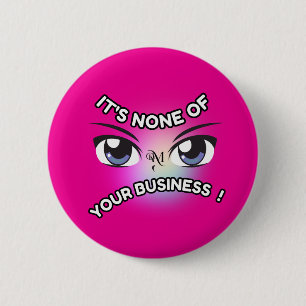 Round Button : Keiner von Ihnen (magenta)